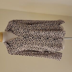 Drew large long sleeve front button shirt.